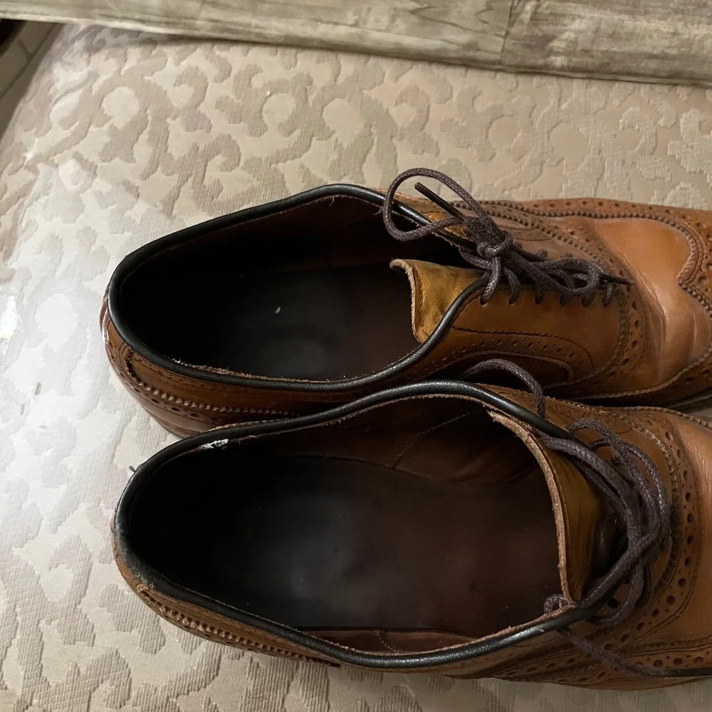 Allen Edmonds McAllister Wingtip Oxford Walnut Leather Mens Shoes 10 B 6235